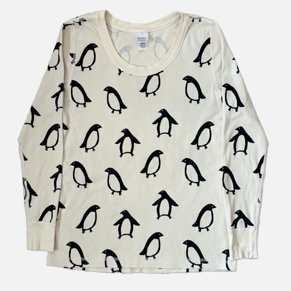 Hanna Andersson Women's Thermal Pajama Top Squeaky the Penguin Medium - Picture 2 of 11